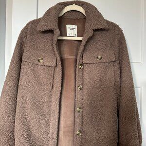 Abercombie Womens Sherpa Shirt Jacket